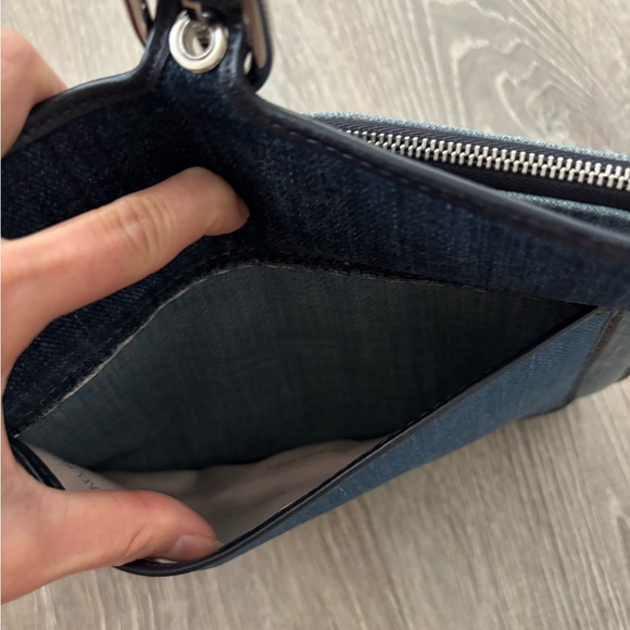 Michael Kors Blue Denim Buckle Clutch Wristlet - Picture 4 of 7